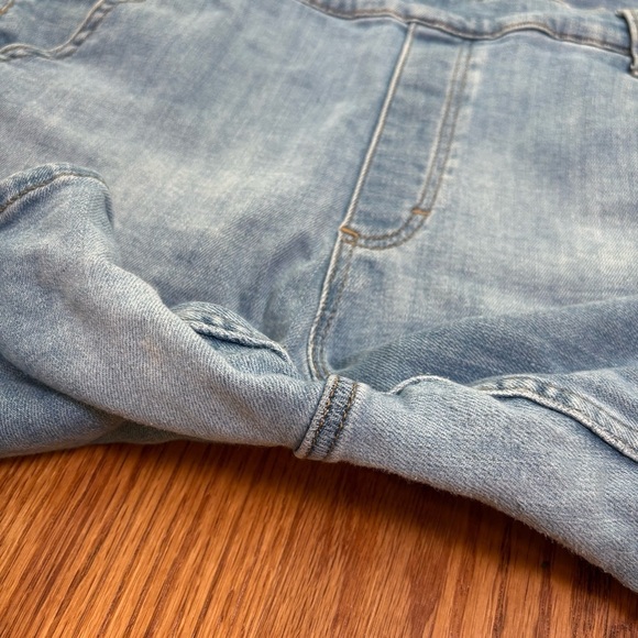 LEE Vintage 90s Y2K denim shortalls short overalls jean M - Picture 9 of 12